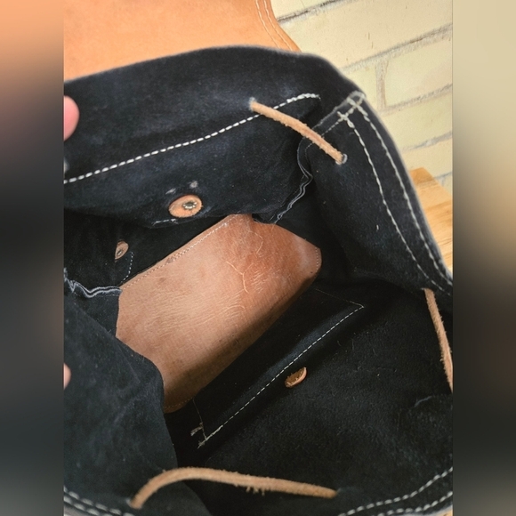 Vintage Suede & Leather Backpack - Picture 6 of 11
